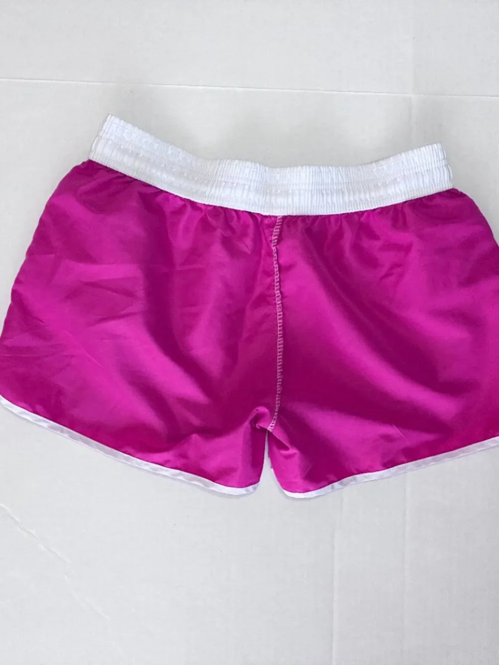 Contrast Trim Dolphin Retro Y2K Running Shorts - Size Small - Pink